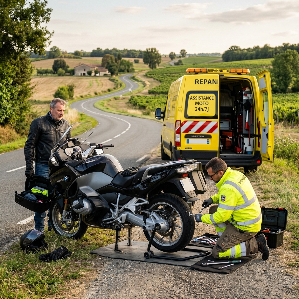 Crevaison Moto : Dépannage sur Route